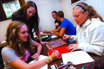 Melissa Sharkey, director of residence life, teaches "Blank."