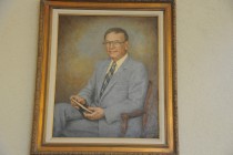 This painting of John Hospers ’39 hangs in the philosophy library at the University of Southern California, where he taught for many years.