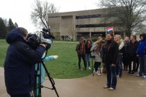 Kate van Wijck-Carrero ’99 and her students were interviewed on campus by WHO Channel 13 News.